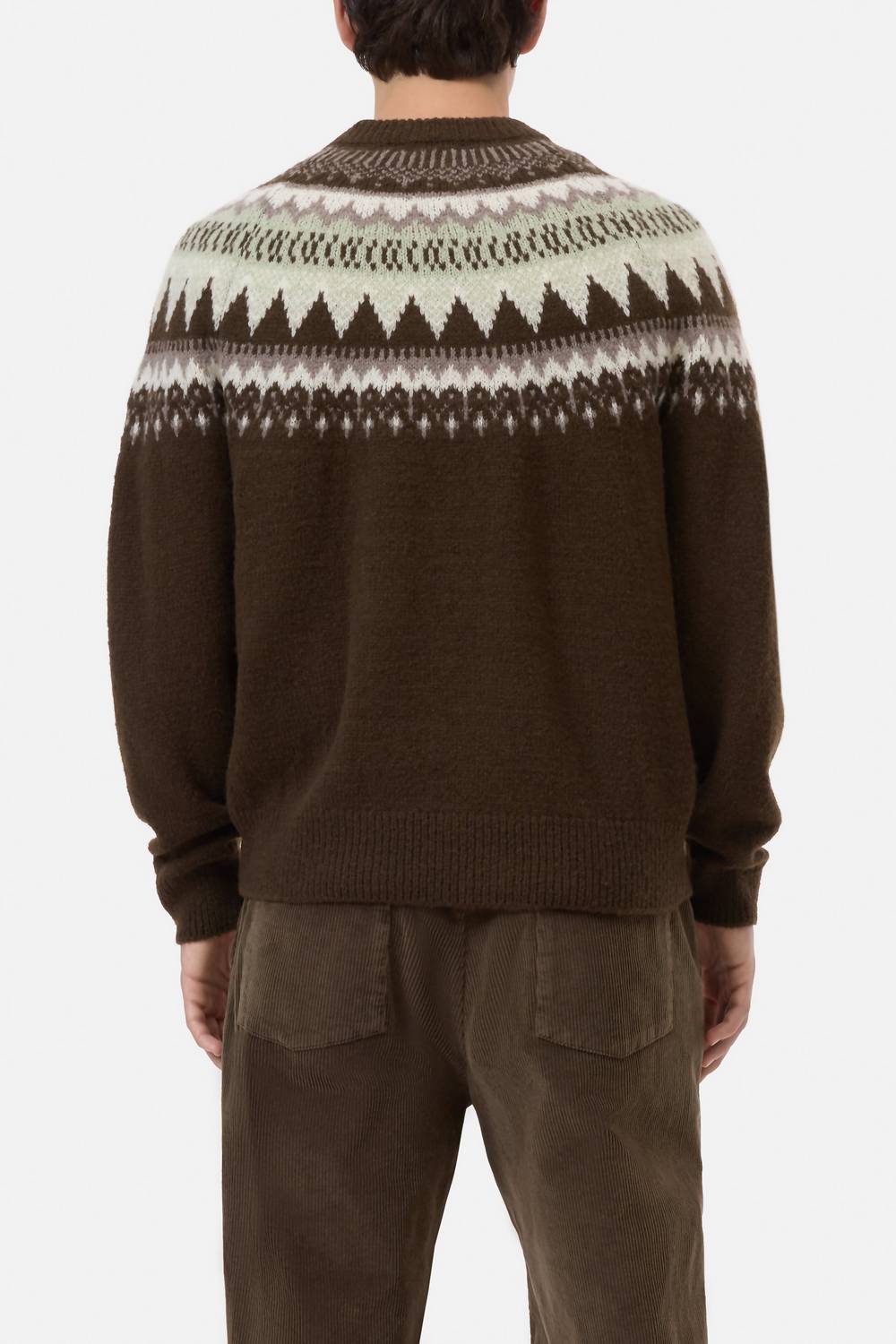 CLOSED Wool Norwegian Sweater in green - men's sweater - alternate view