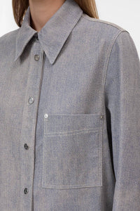 CLOSED Slim Leather Jacket in eclipse blue - women's jacket - alternate view