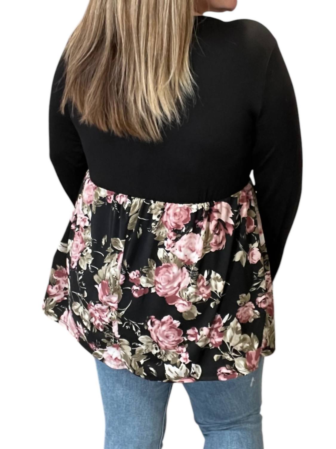 Heimish Usa - Rose Floral Babydoll Top