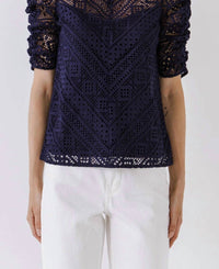 Endless Rose - Lillian Lace Embroidered Top