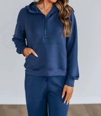 Rae Mode - Hear Me Now Long Sleeve Quarter Zip Hoodie Sweatshirt