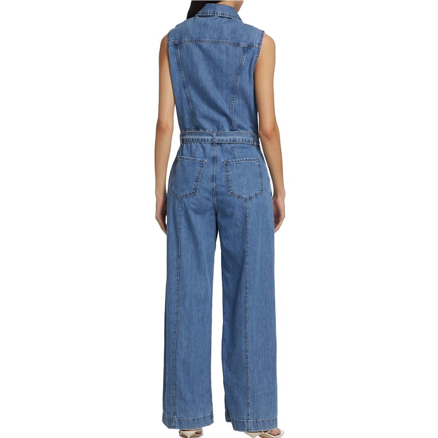 Frame - Sleeveless Wide Leg Jumpsuit