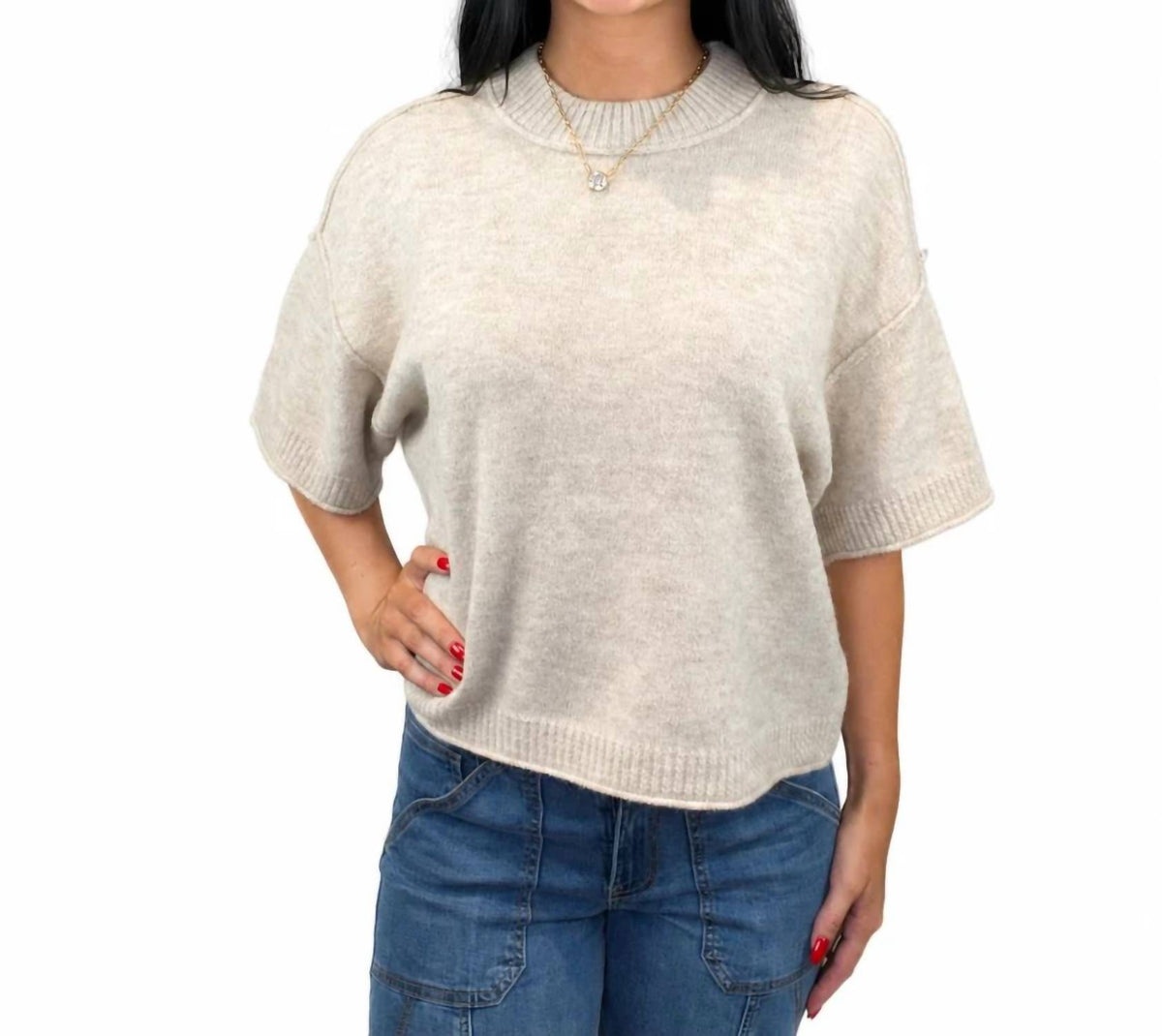 Mb By Tribal - Lofty Elbow Sleeve Sweater