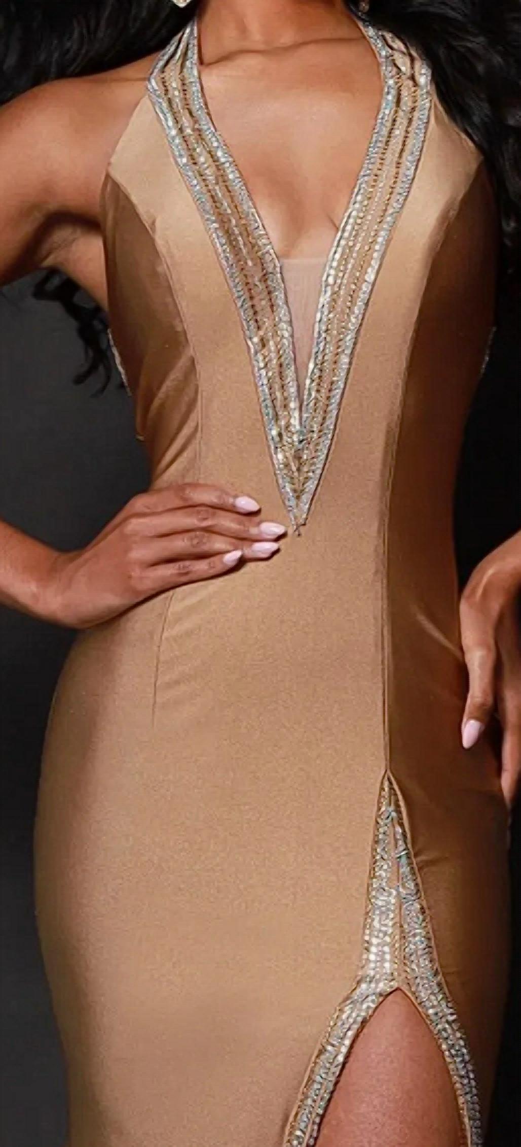 Johnathan Kayne - Halter Soft Mermaid Gown