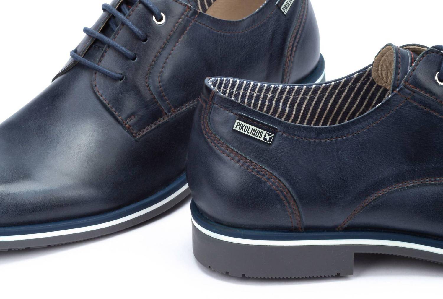 PIKOLINOS Men's Leon M4v Leather Lace-up Shoes in blue - men's shoe - view 4