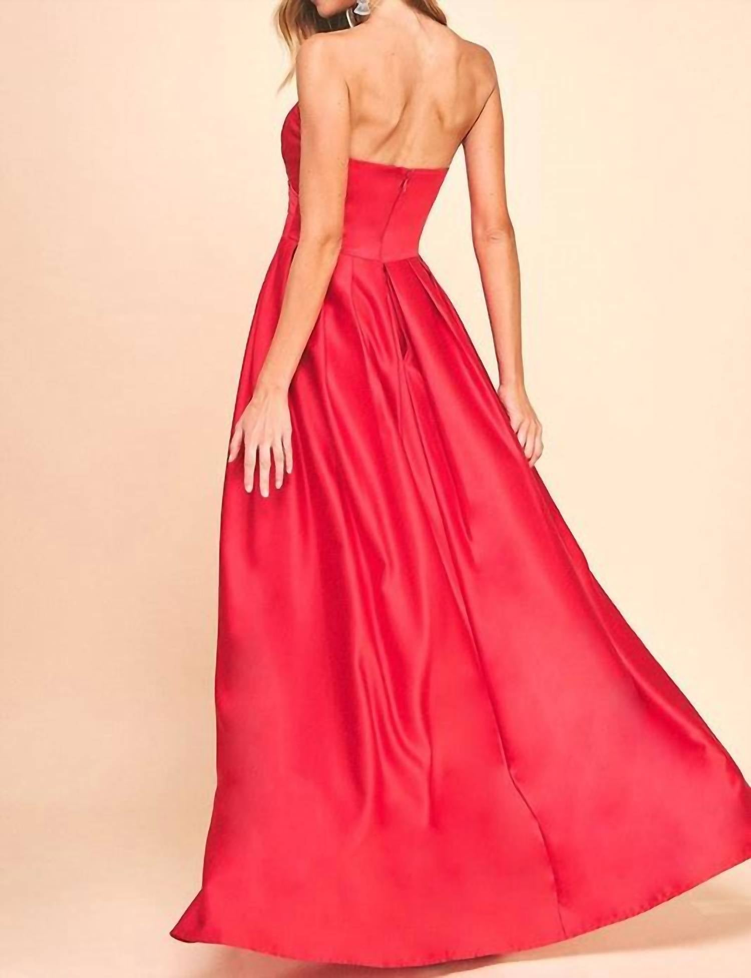 Maniju - Satin Slit Gown