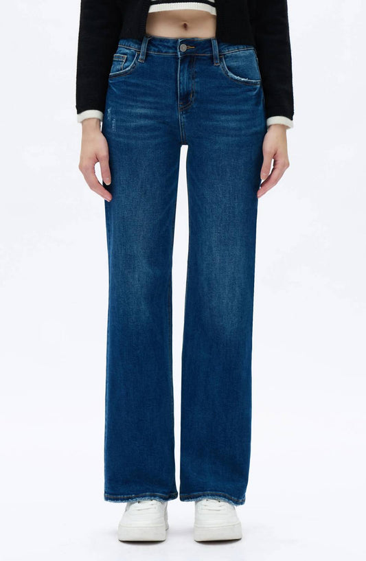 Bayeas - Lisa Mid Rise Wide Leg Jeans