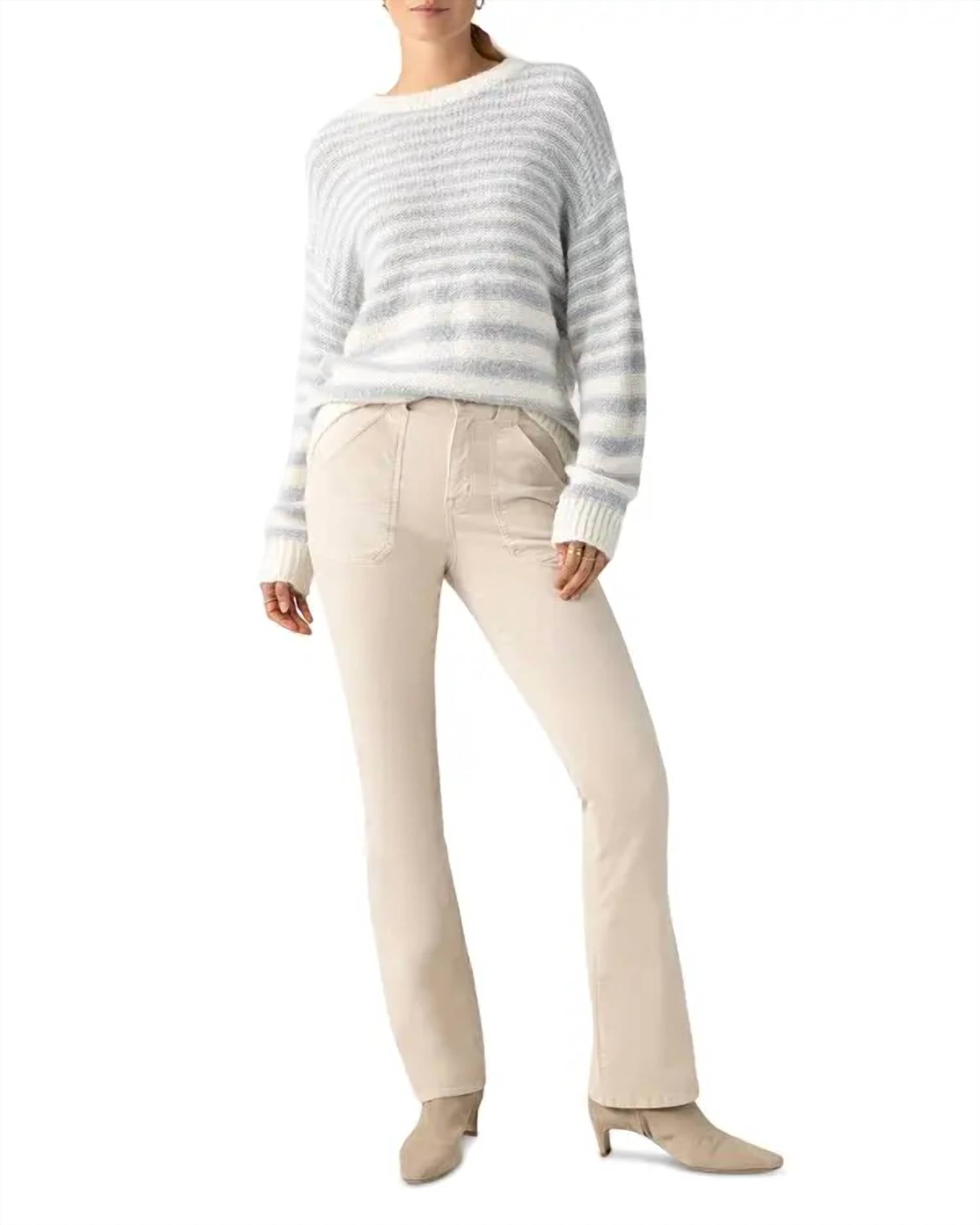 Sanctuary Velveteen Hayden Bootcut Pant in cream - women's pants