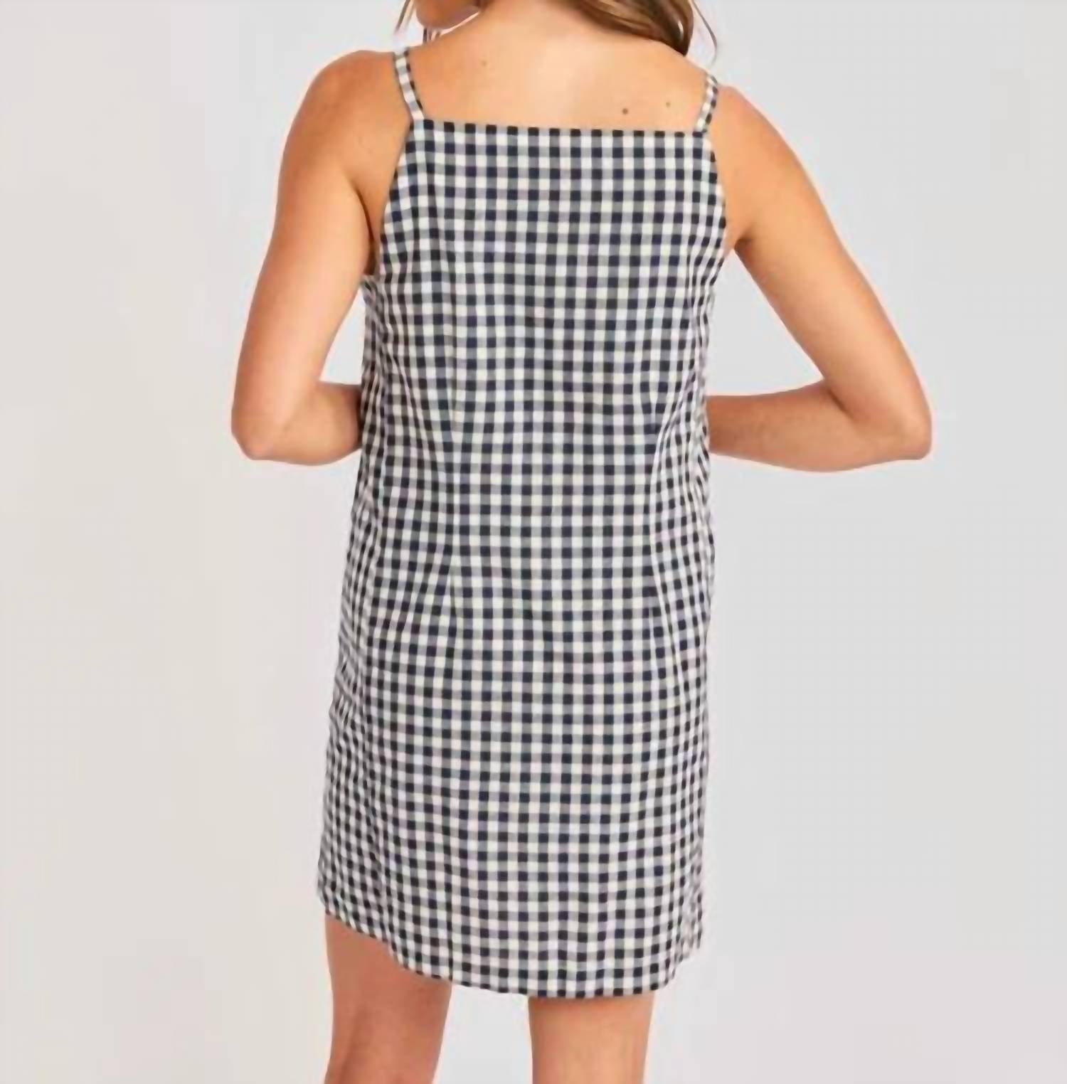 Sadie & Sage - Women's Mustang Gingham Buttoned Mini Dress