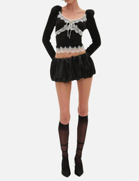 For Love & Lemons - Women's Rosaleen Long Sleeve Knit Top