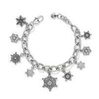 Brighton Women's Flurry Charm Bracelet in silver crystal - women's jewelry