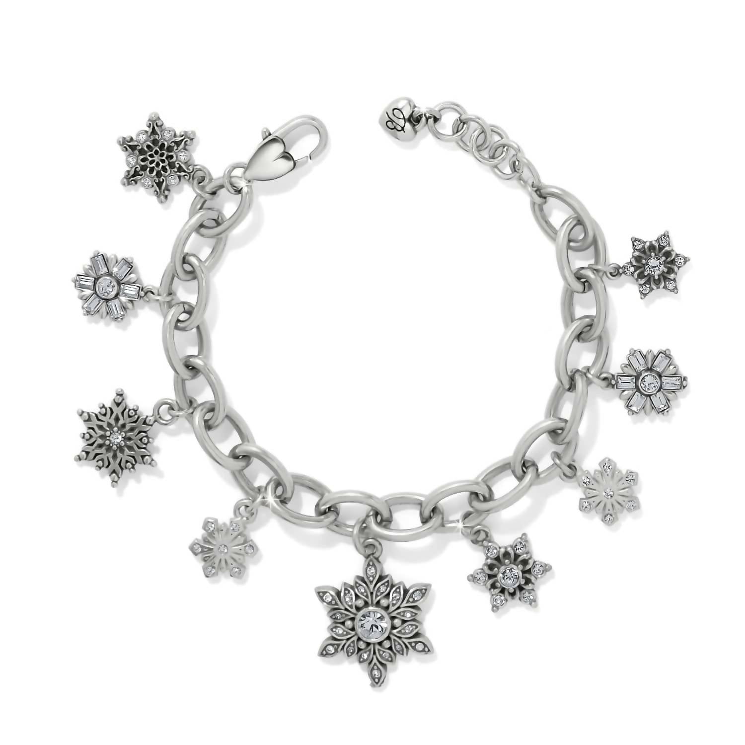 Brighton Women's Flurry Charm Bracelet in silver crystal - women's jewelry