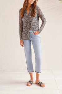 Tribal - Audrey Pull On W/Side Slit Emb