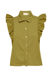 Nation Ltd - Archer Ruffle Button Top