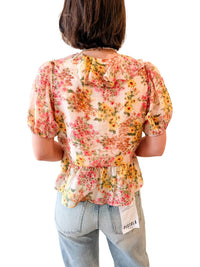 Lucy Paris - Bee Floral Ruffle Blouse