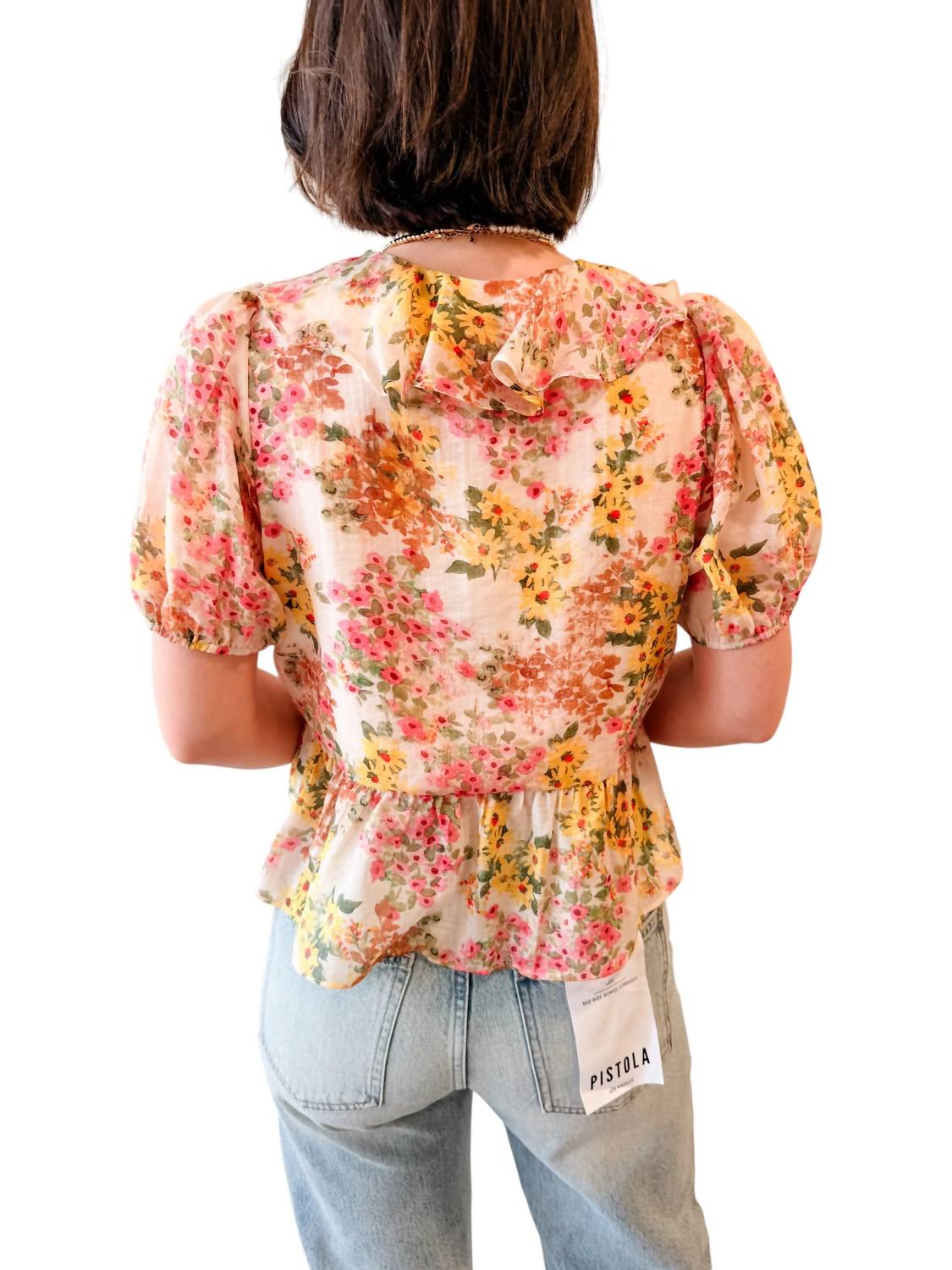 Lucy Paris - Bee Floral Ruffle Blouse