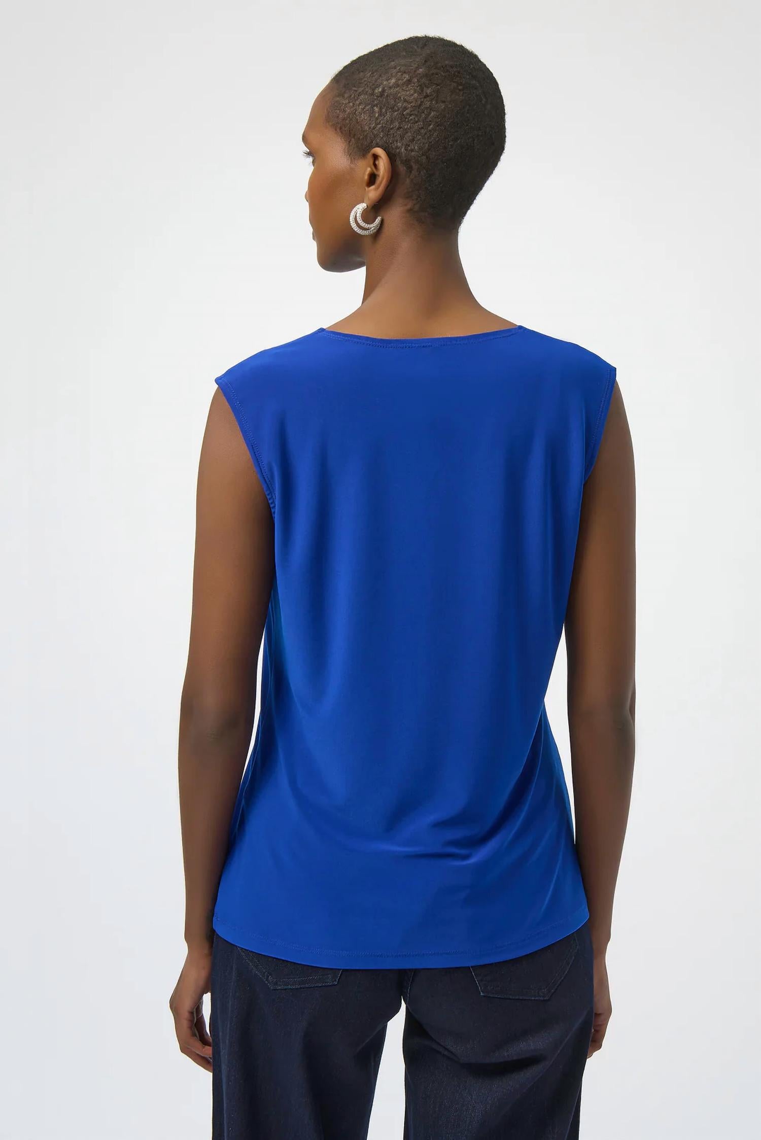 Joseph Ribkoff - Fitted V-neck Sleeveless Top