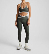 BEYOND YOGA Spacedye Outlines High Waisted Midi Leggings in dusty forest heather - women's pants