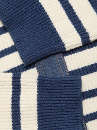 TANYA TAYLOR Delia Cardigan in blue white stripe - women's cardigan - view 4