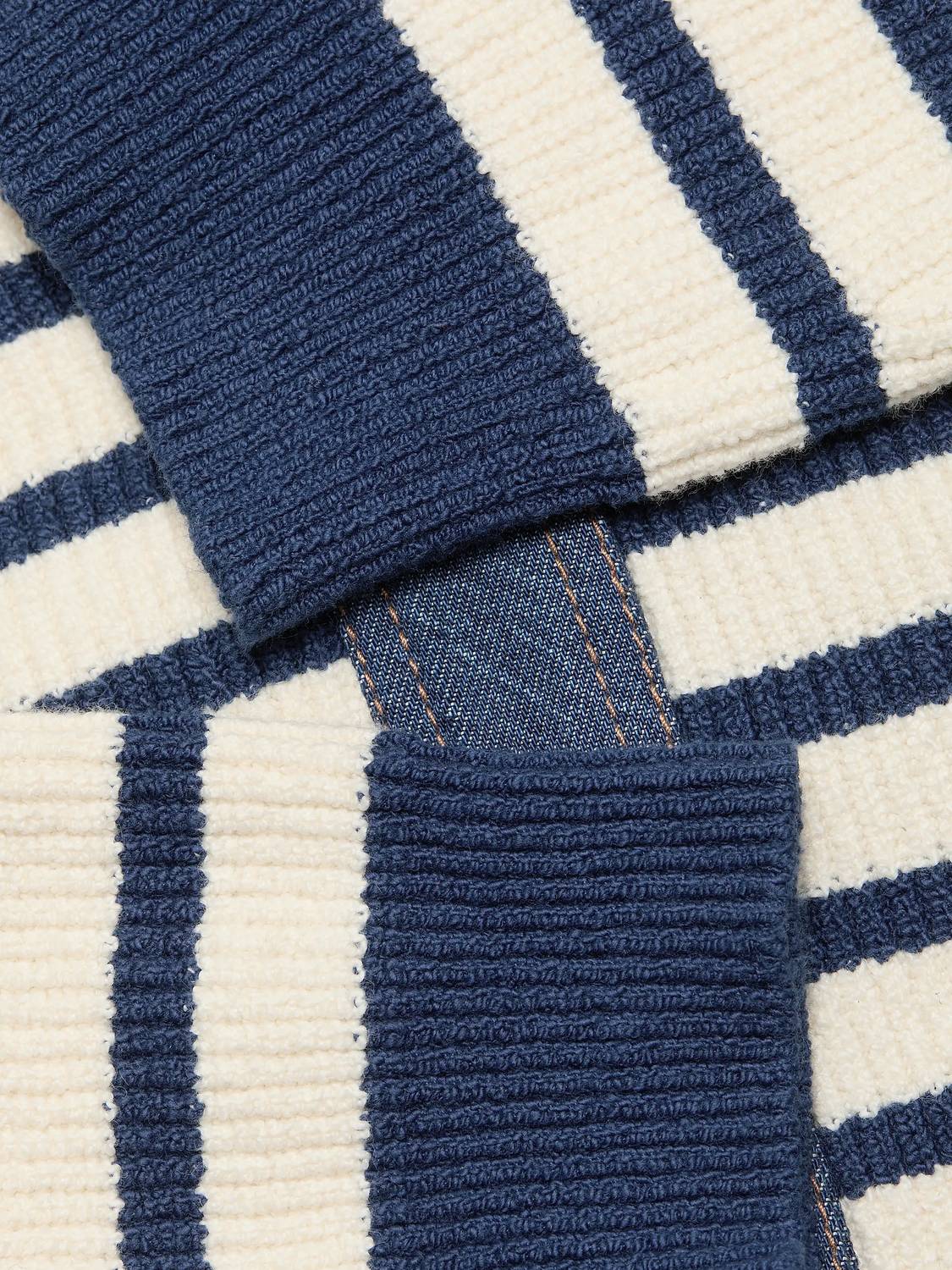 TANYA TAYLOR Delia Cardigan in blue white stripe - women's cardigan - view 4