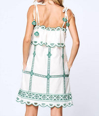 Ciebon - Eyelet Overlay Sun Dress