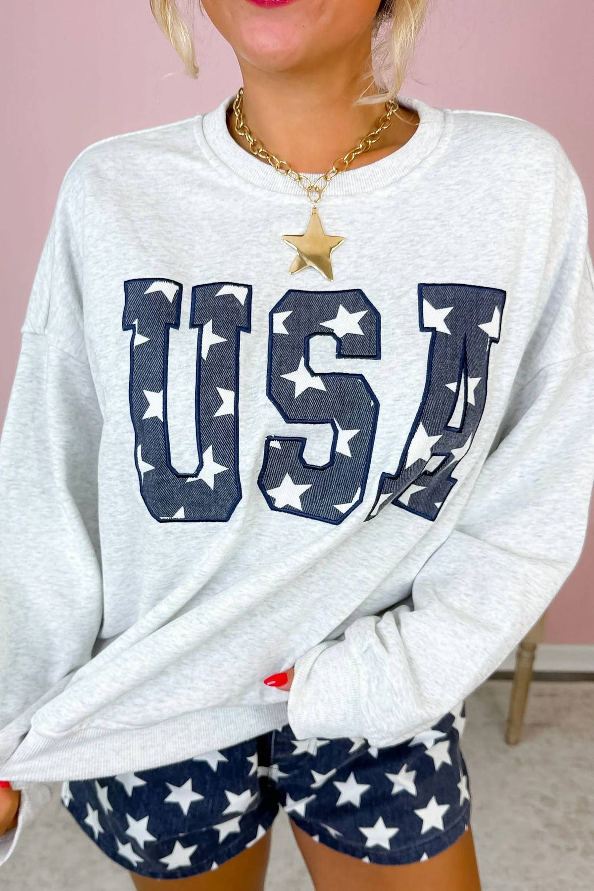 Sunday Edition - Party In The Usa Crewneck Top