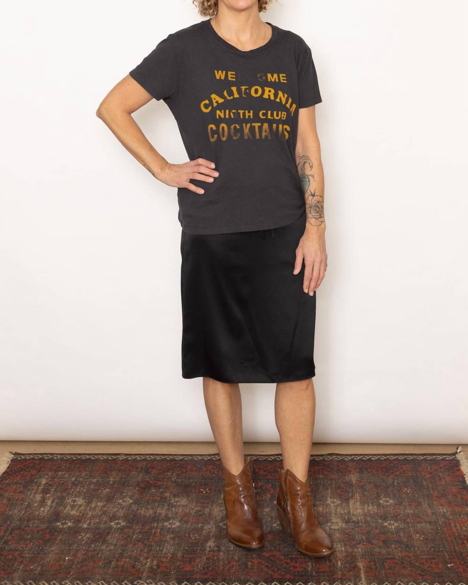6397 - Bias Drawstring Skirt
