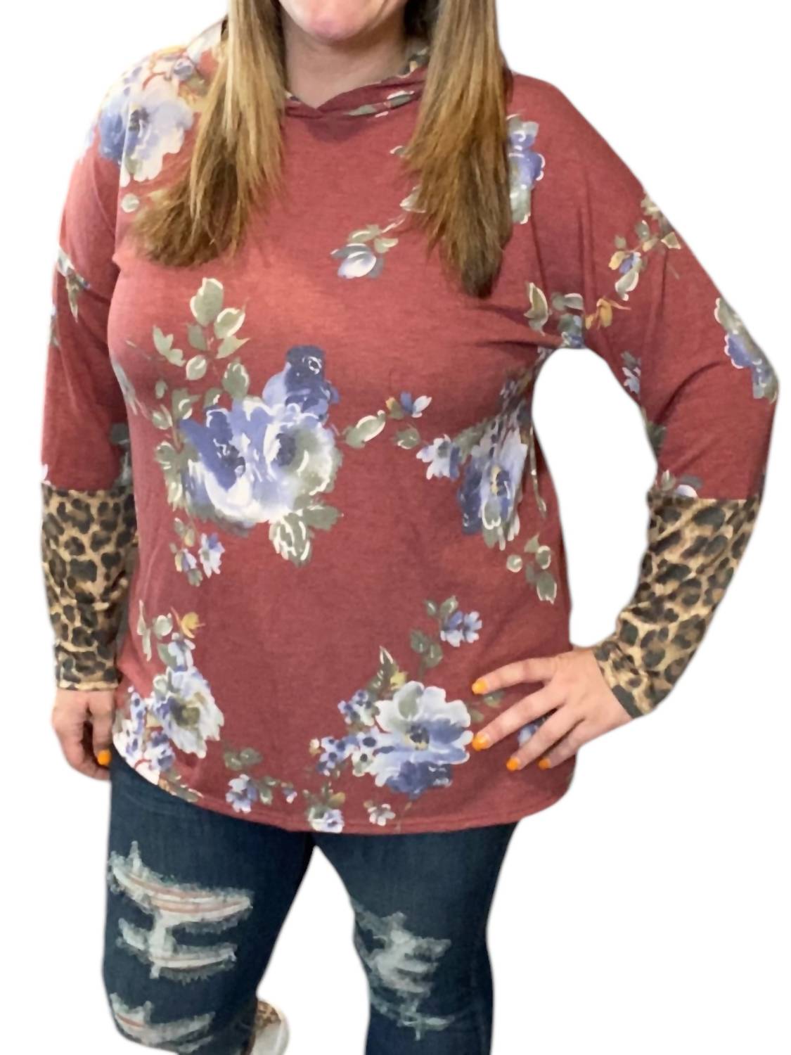Honeyme - Floral Accents Hoodie
