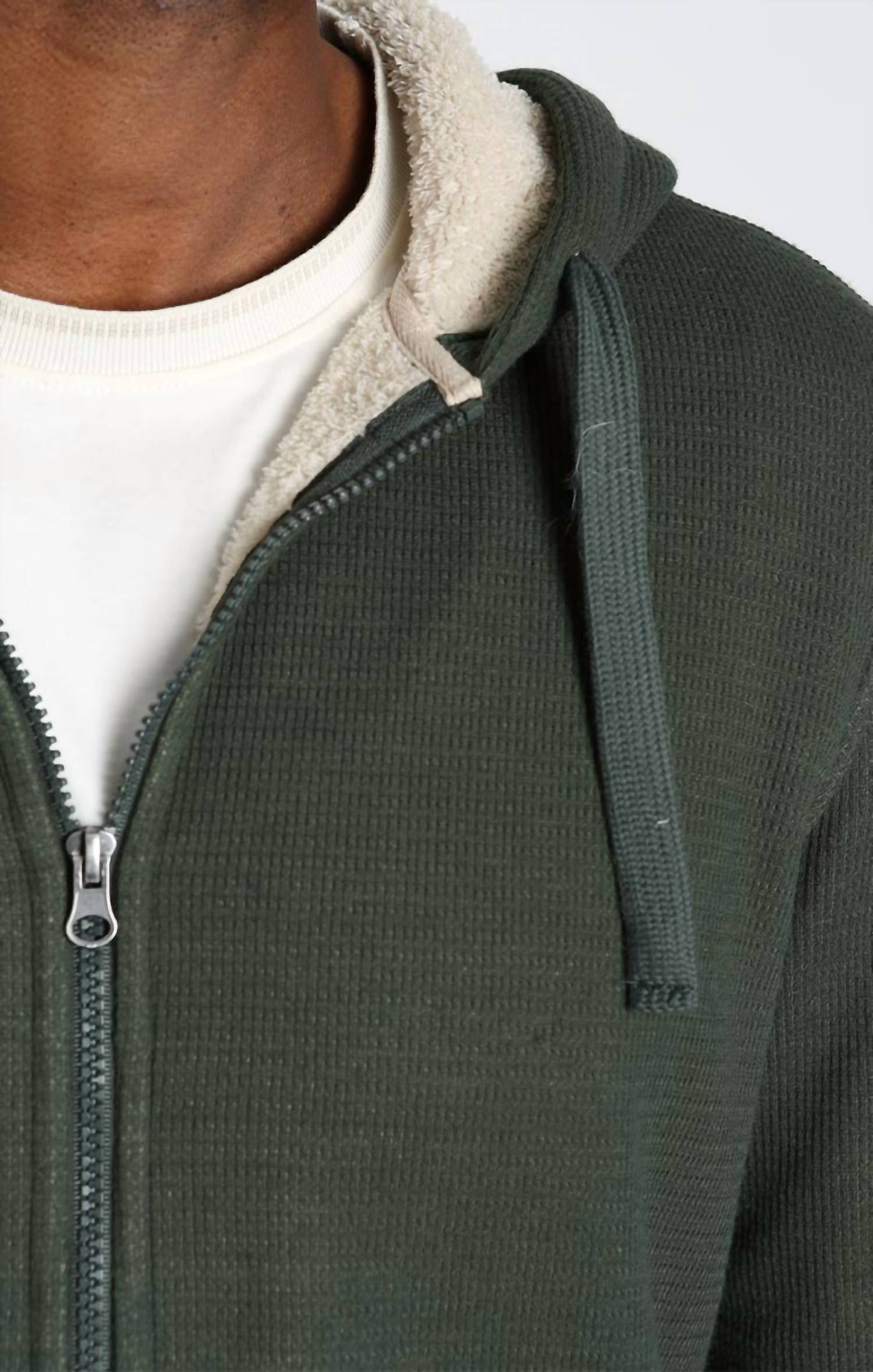 Jachs New York - Sherpa Lined Waffle Hoodie
