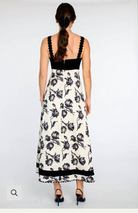 Elizabeth James The Label Annalisa Dress in snow tulip 1 - women's dress - detail view