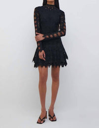 SIMKHAI Joy Mini Dress in black - women's dress - view 4