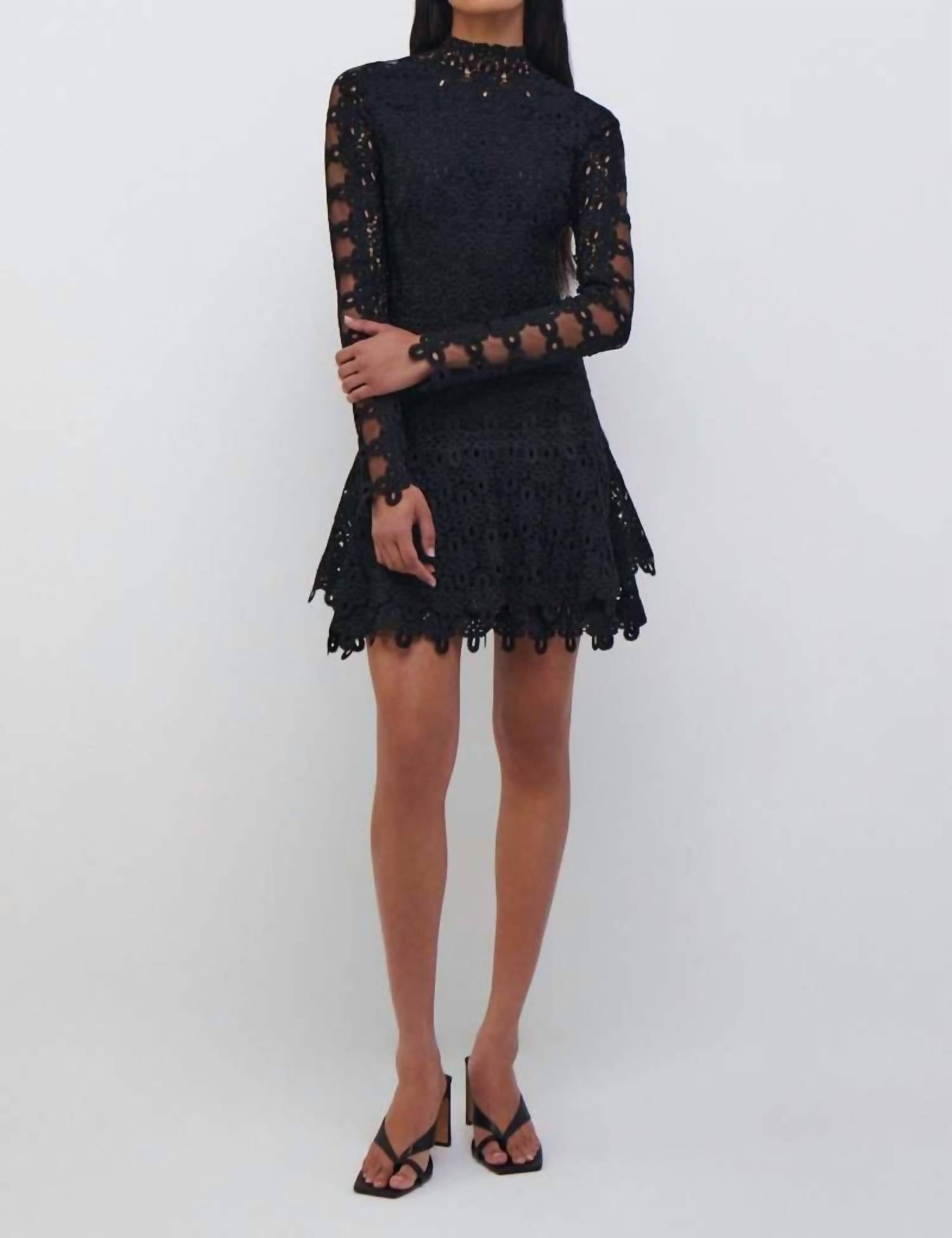 SIMKHAI Joy Mini Dress in black - women's dress - view 4