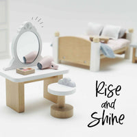 Le Toy Van - Kid's Wooden Dollhouse Bedroom Set