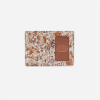 HOBO Women's Euro Slide Metallic Printed Card Case in sepia bloom - women's bag
