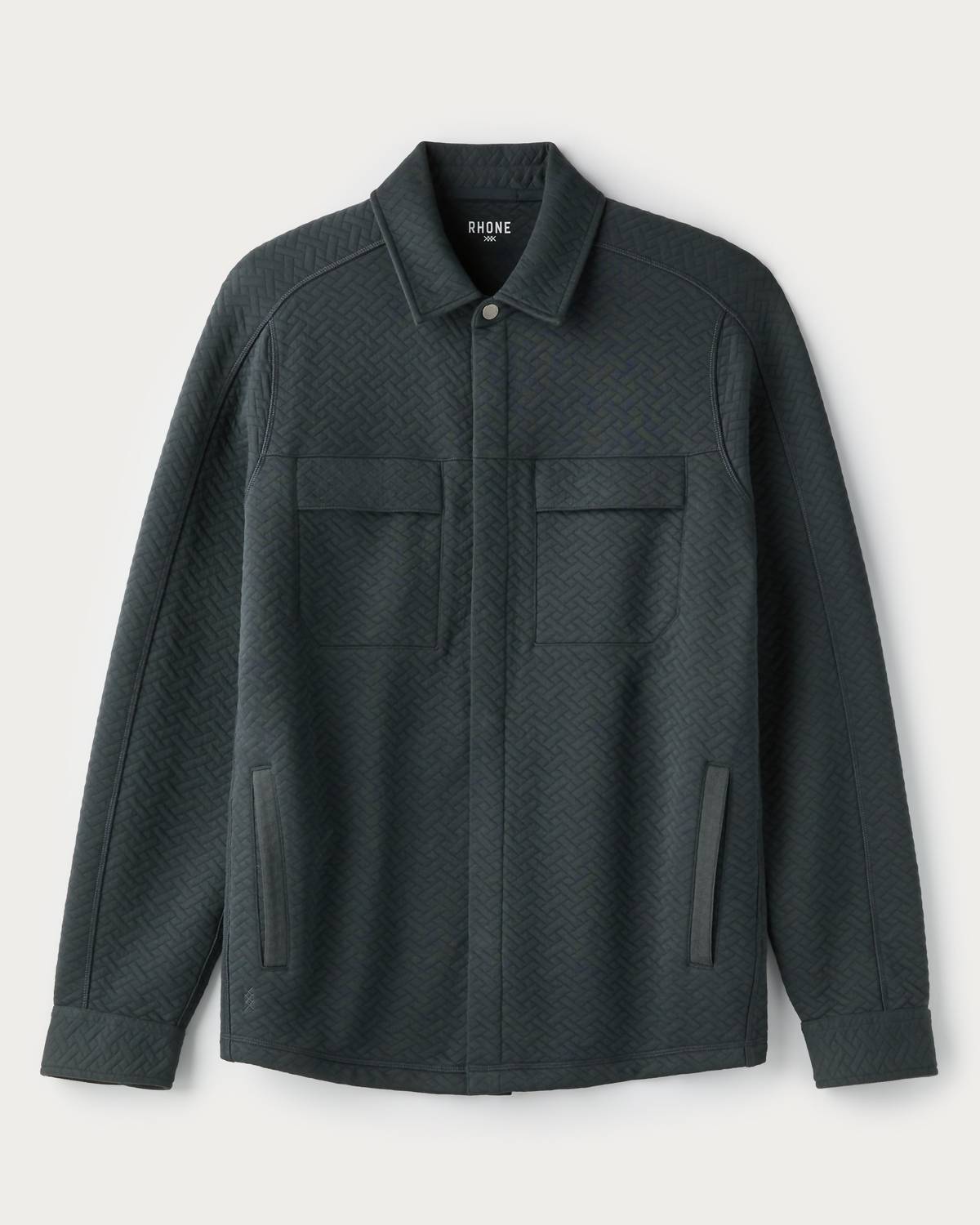RHONE Weekender Shacket in pine grey - men's jacket - alternate view