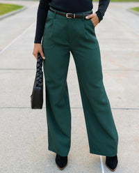 Grace And Lace - Pocketed Wide Leg Pants