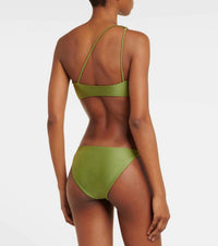 Jade Swim Apex One Shoulder Top in green - women's swimwear - alternate view