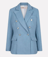 ESQUALO Women's Babette Boucle Blazer in blue - women's jacket