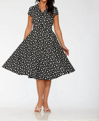 Orchid Bloom - Cat Paw Swing Dress