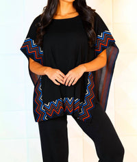 Angel Apparel - Patterned Print Poncho