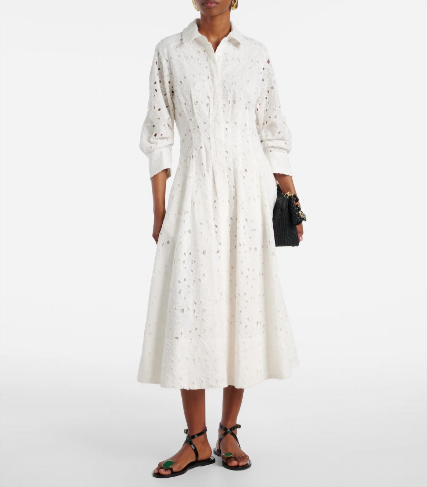 Simkhai - Signature Jazz Broderie Anglaise Midi Dress