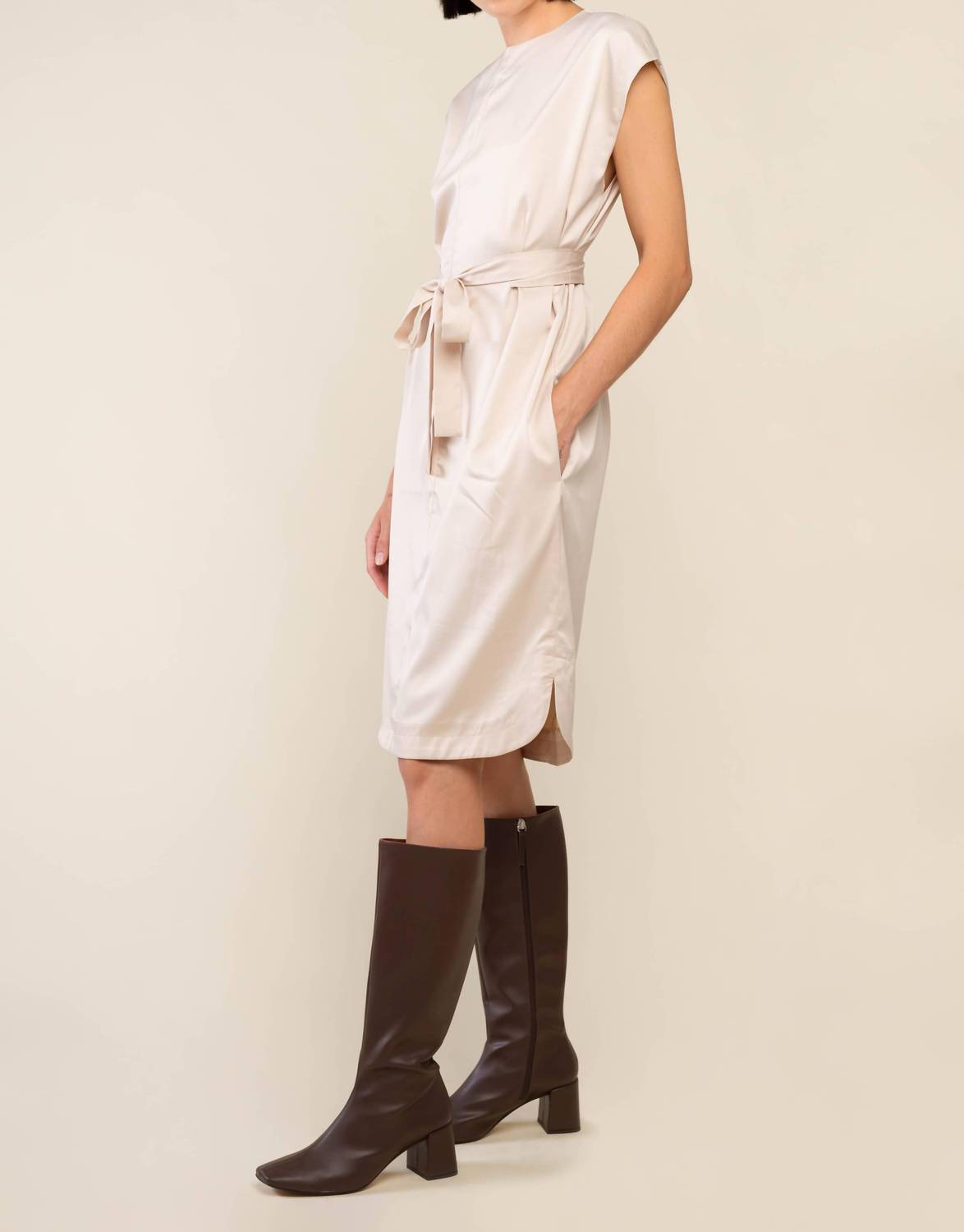 Nlt - Tie Waist Midi Dress