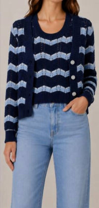 J. Society - Ric Rac Stripe Cardigan