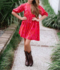 Briton Court Kids Girls Eva Dress in bright red - kids' dress - alternate view