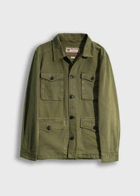 Iron & Resin Men's Herringbone Military Jacket in army - men's jacket
