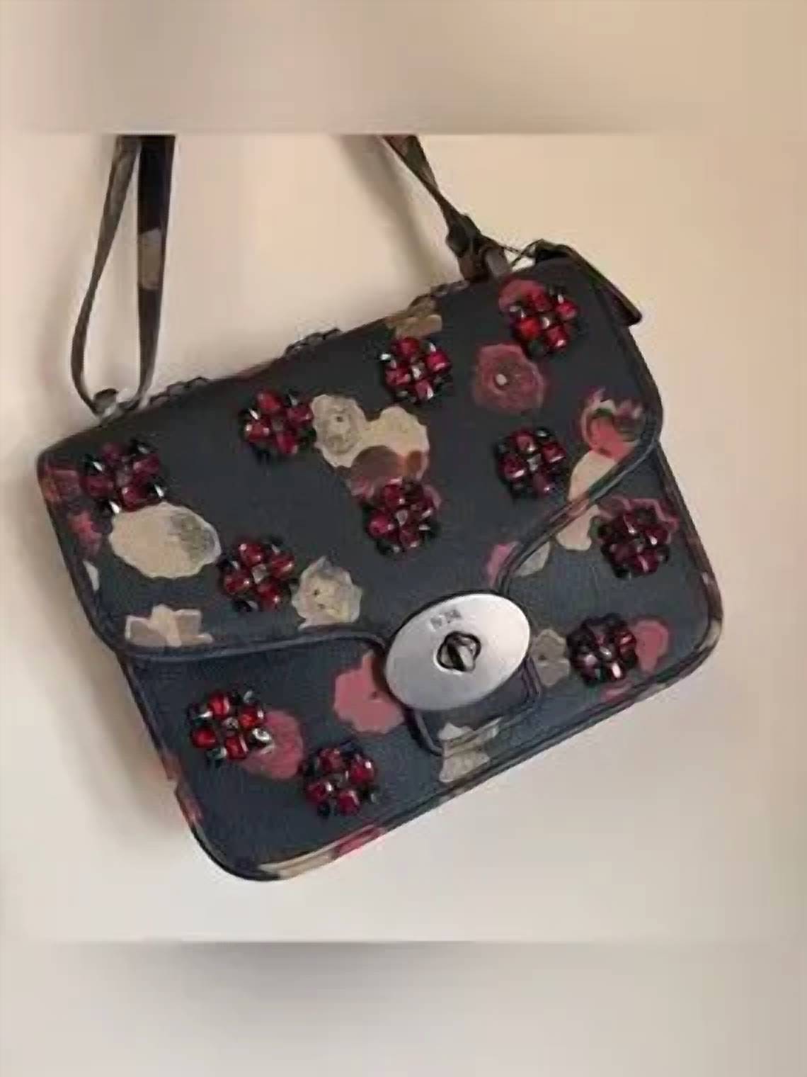 Coach - Women's Floral Jewel Page Crossbody Bag
