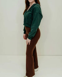 Papermoon - Palmer Cropped Zip-up Hoodie