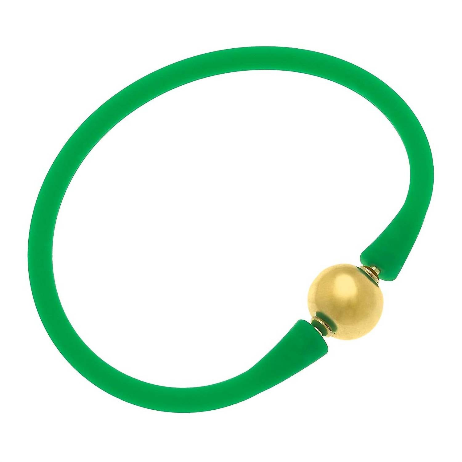 Canvas Style - Kids' Bali 24k Gold Plated Ball Bead Silicone Bracelet