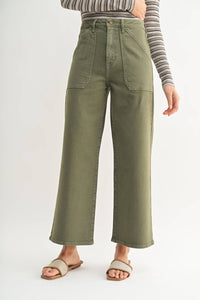 Just Black Denim - Patch Pocket Wide Leg Jeans