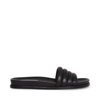 STEVE MADDEN Women's Drips Leather Slide Sandals in black - women's sandal